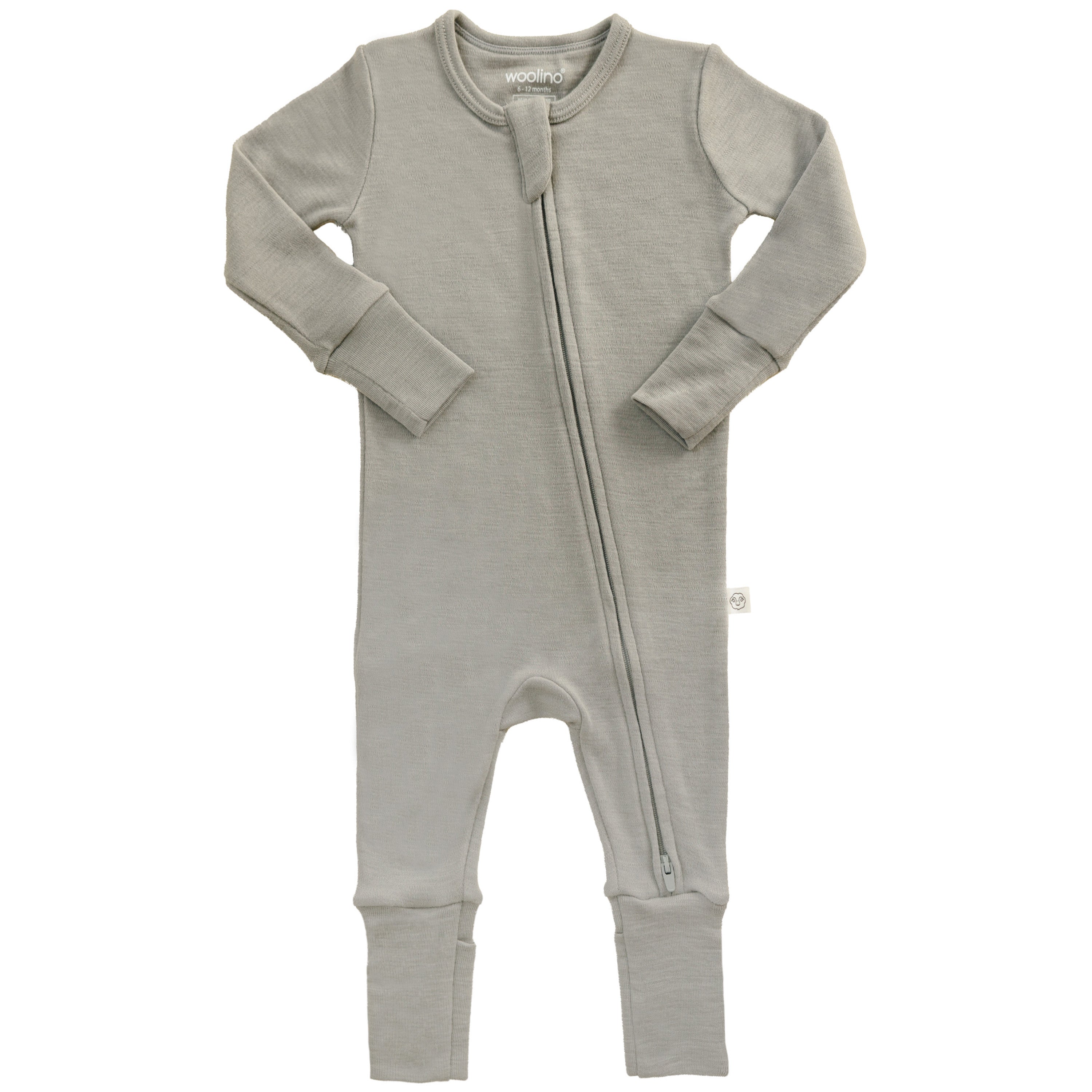 Convertible Baby Romper, Footless Pajamas, Merino Wool, Dove
