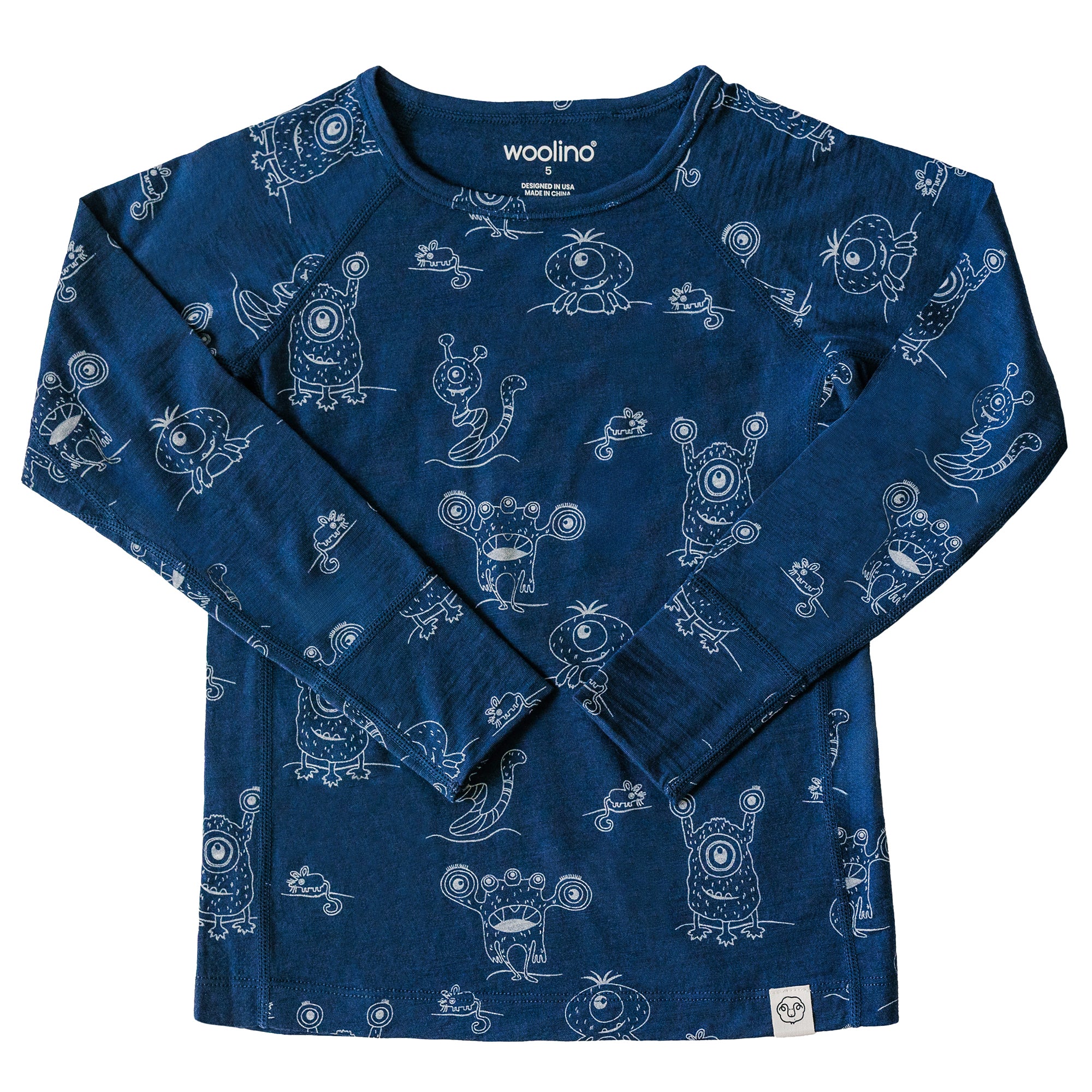 Alternative view of Kids Merino Wool Base Layer, Long Sleeve Top, Monster