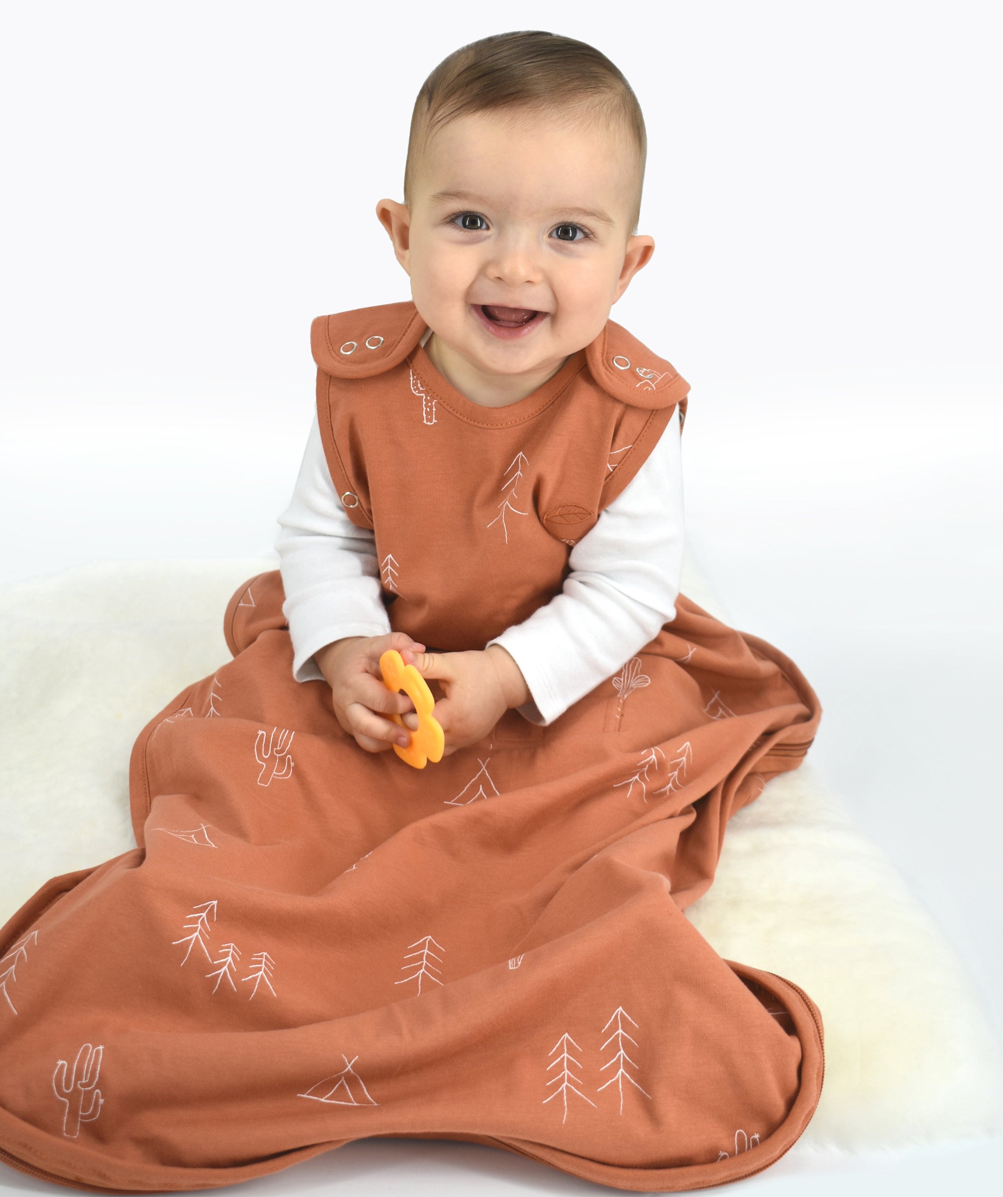 Alternative view of Ecolino® Adjustable Baby Sleep Bag, Organic Cotton, Universal Size: 2 Months - 2 Years, Desert