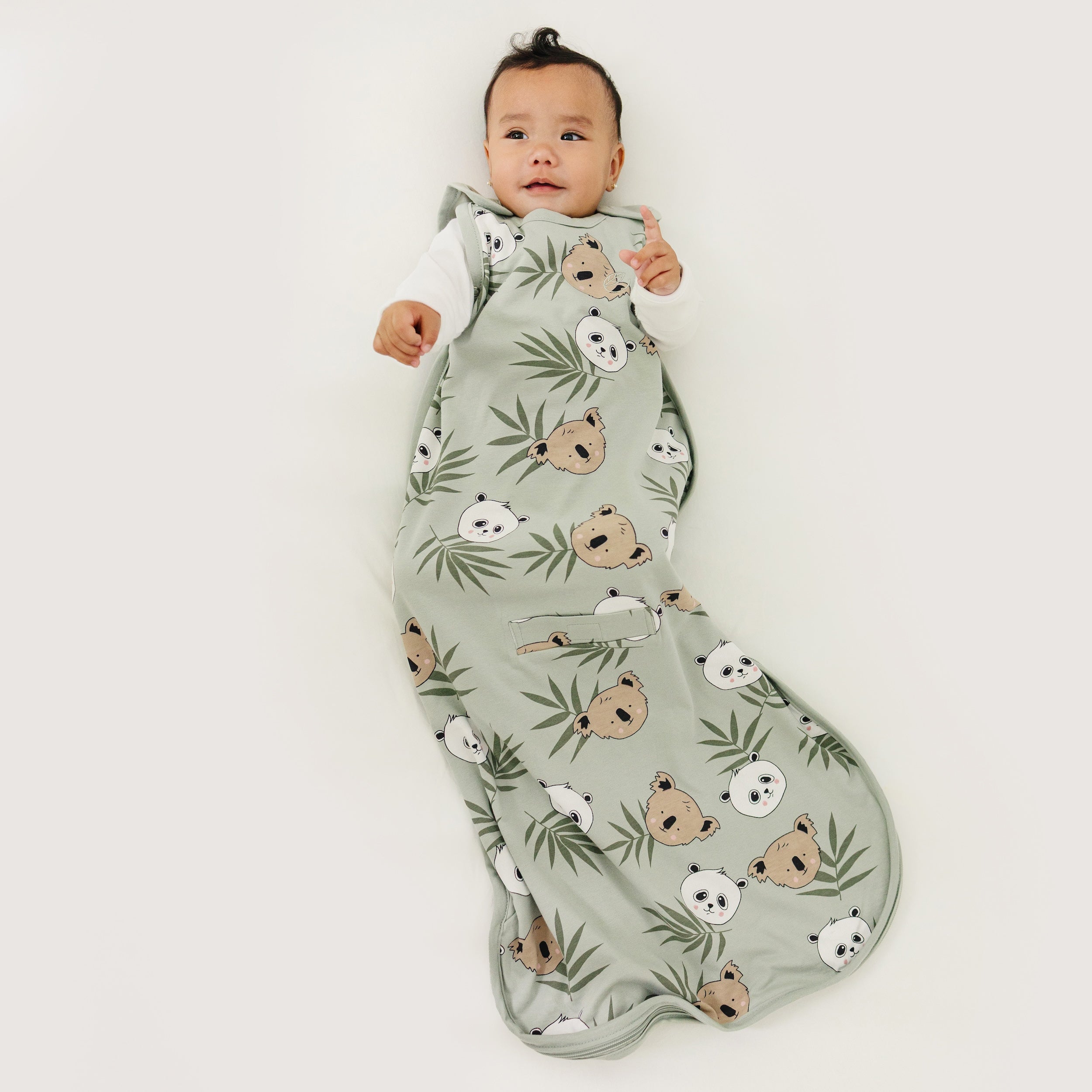 Alternative view of Ecolino® Adjustable Baby Sleep Bag, Organic Cotton, Universal Size: 2 Months - 2 Years, Treetop Safari