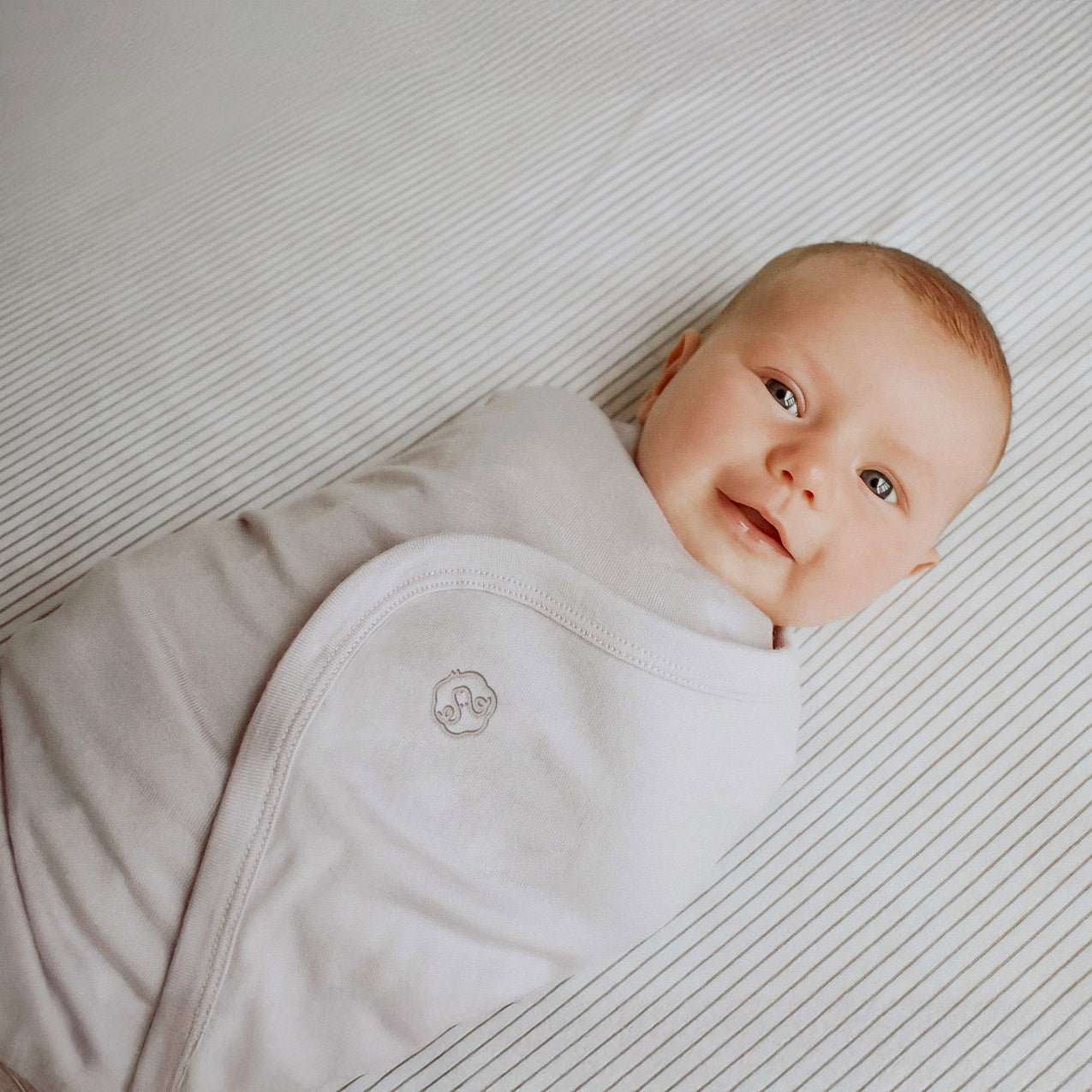 Alternative view of Swaddle Blanket, Merino Wool, Newborn to 3 Months, Oat