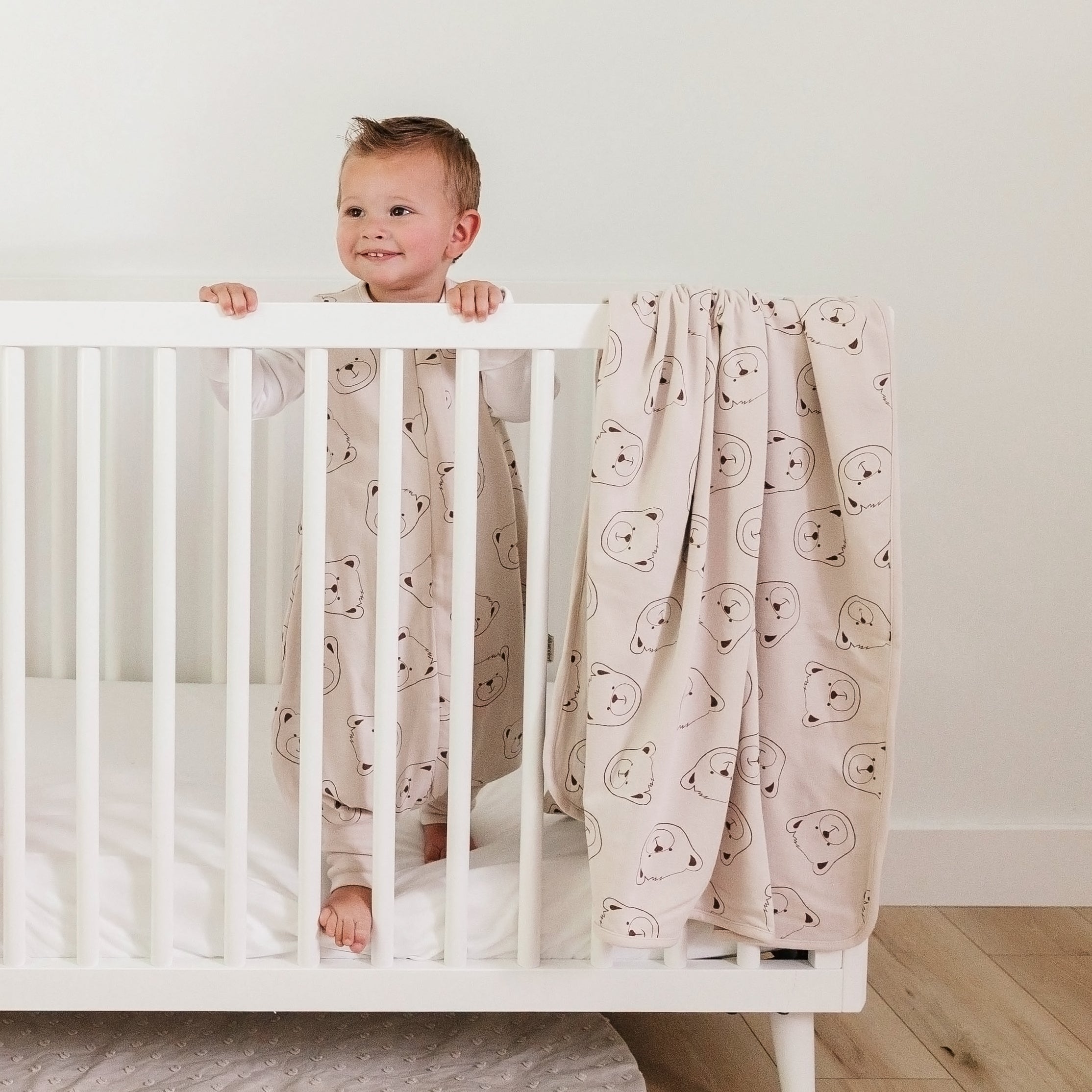 Alternative view of Toddler Blanket, 4 Season® Merino Wool & Organic Cotton Blanket, 52.5" x 40", Teddy Bear