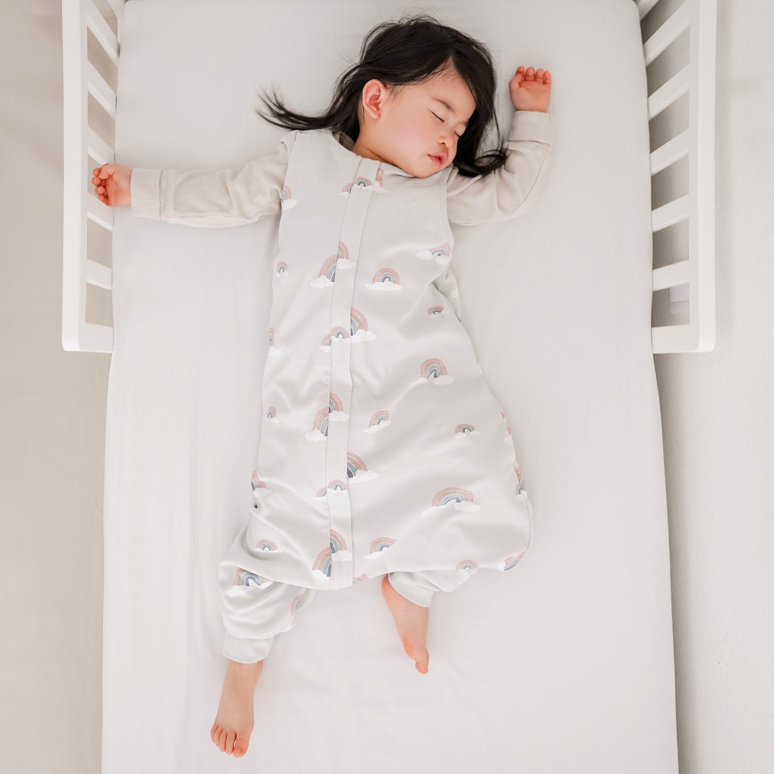 Alternative view of 4 Season® Baby Sleep Bag with Feet, Merino Wool & Organic Cotton, Rainbow