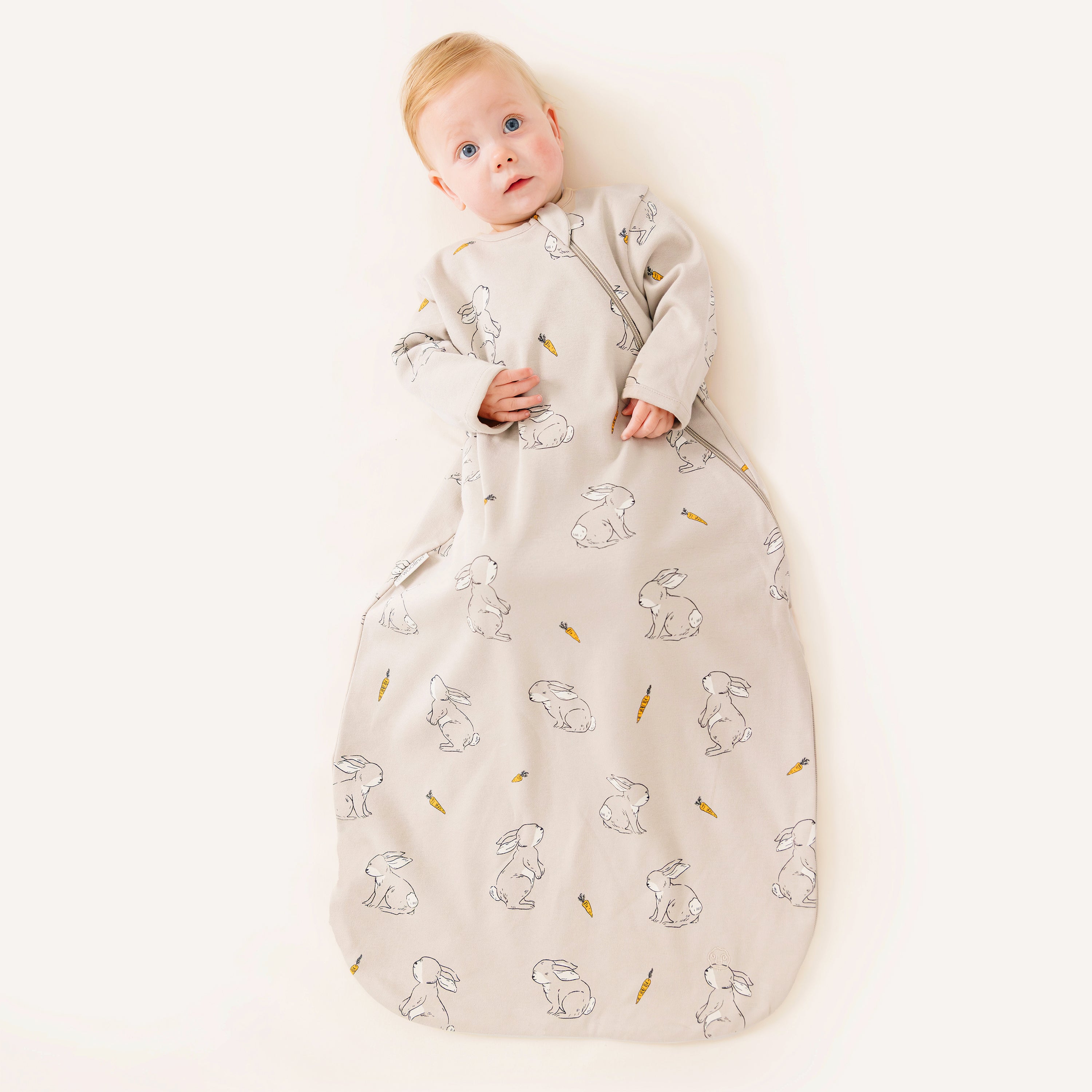 Alternative view of Slumber Sack, Baby Sleep Bag with Sleeves, Merino Wool & Organic Cotton, Bunny