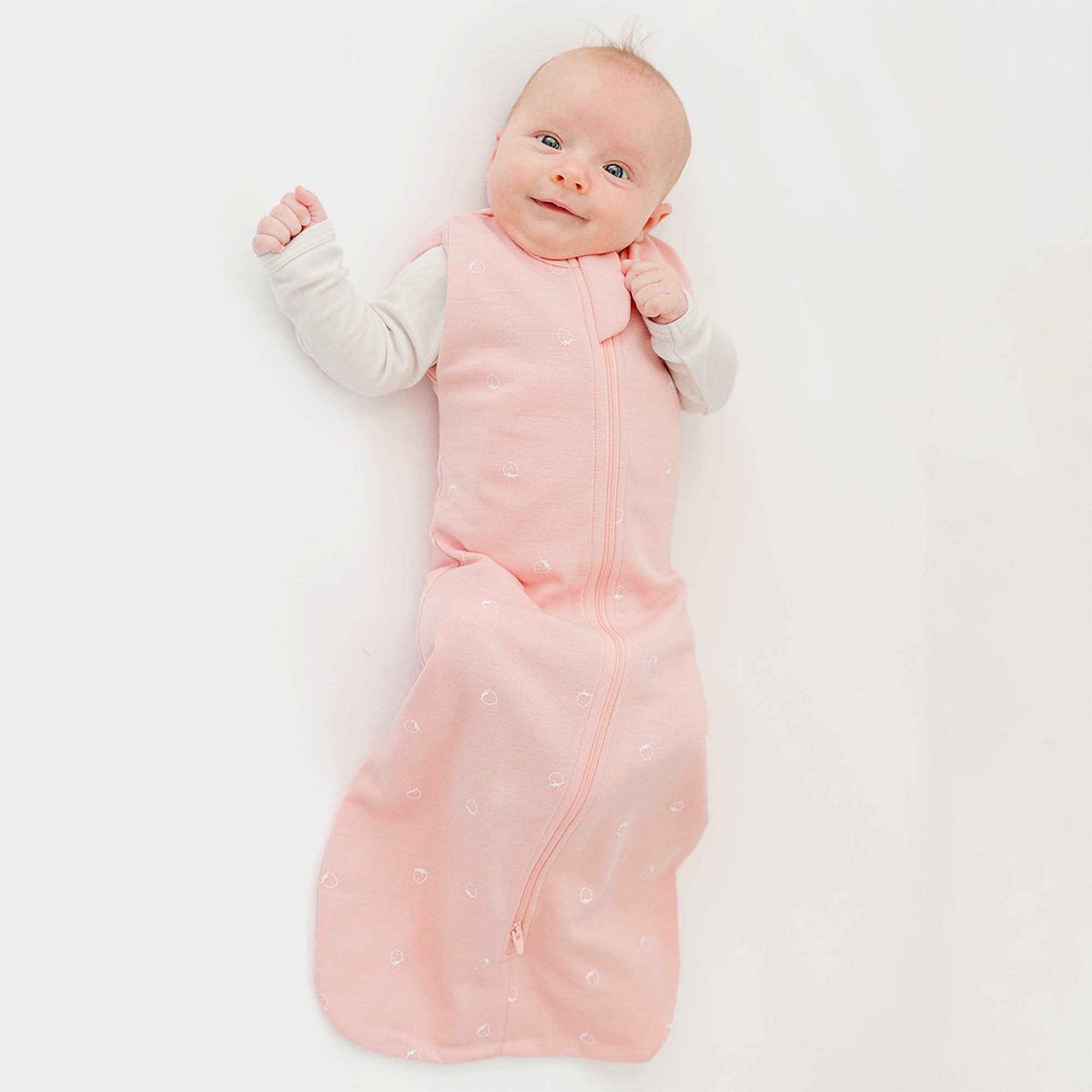 Alternative view of Swaddle Bag, Merino Wool, Newborn to 3 Months, Strawberry