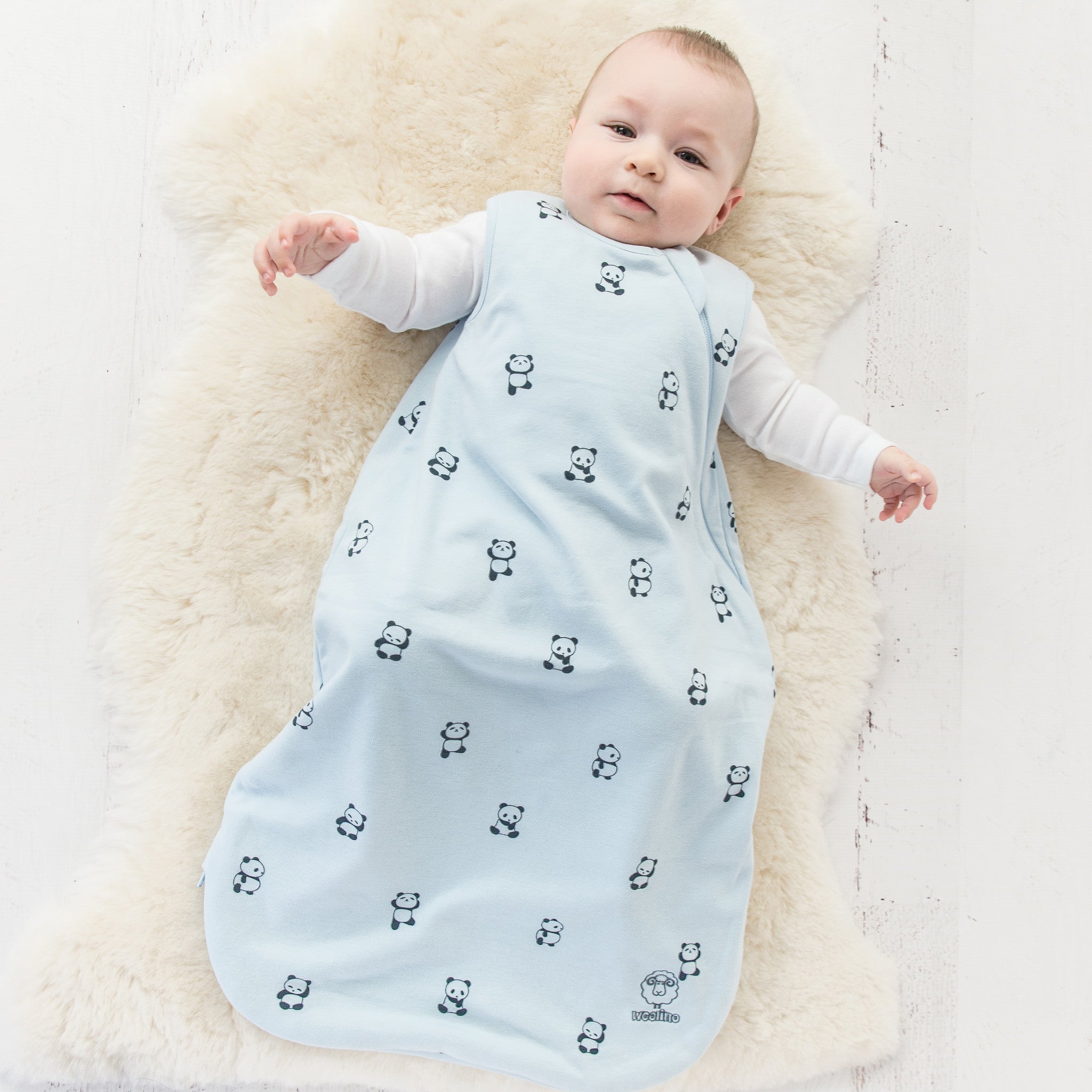 Alternative view of 4 Season® Classic Baby Sleeping Bag, Merino Wool & Organic Cotton, Panda