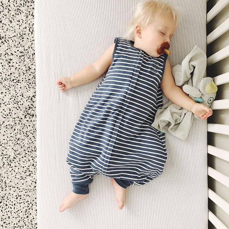 Alternative view of 4 Season® Baby Sleep Bag with Feet, Merino Wool & Organic Cotton, Navy Blue