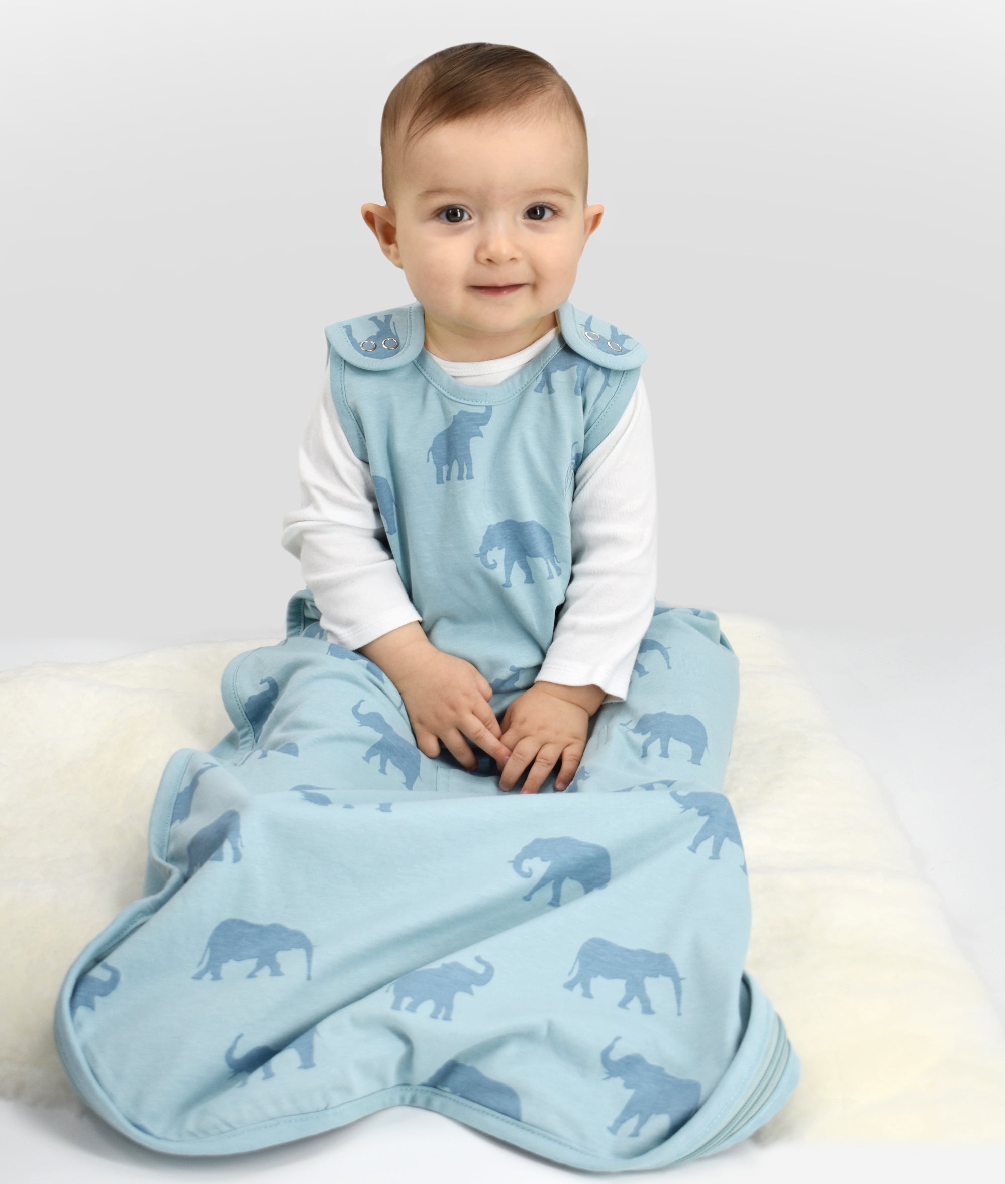 Alternative view of Ecolino® Adjustable Toddler Sleep Bag, Organic Cotton, Universal Size: 2 - 4 Years, Elephant