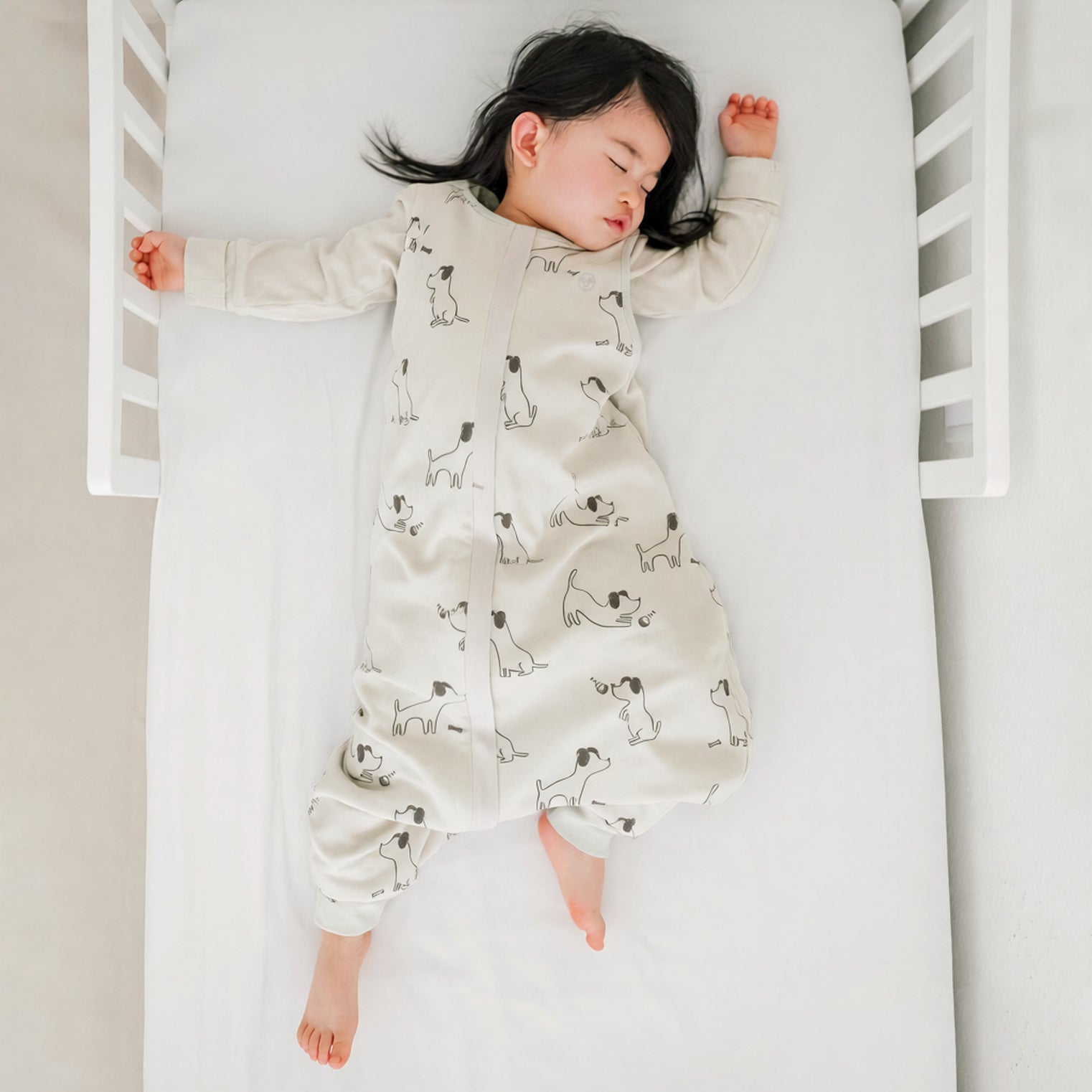 Alternative view of 4 Season® Baby Sleep Bag with Feet, Merino Wool & Organic Cotton, Puppy