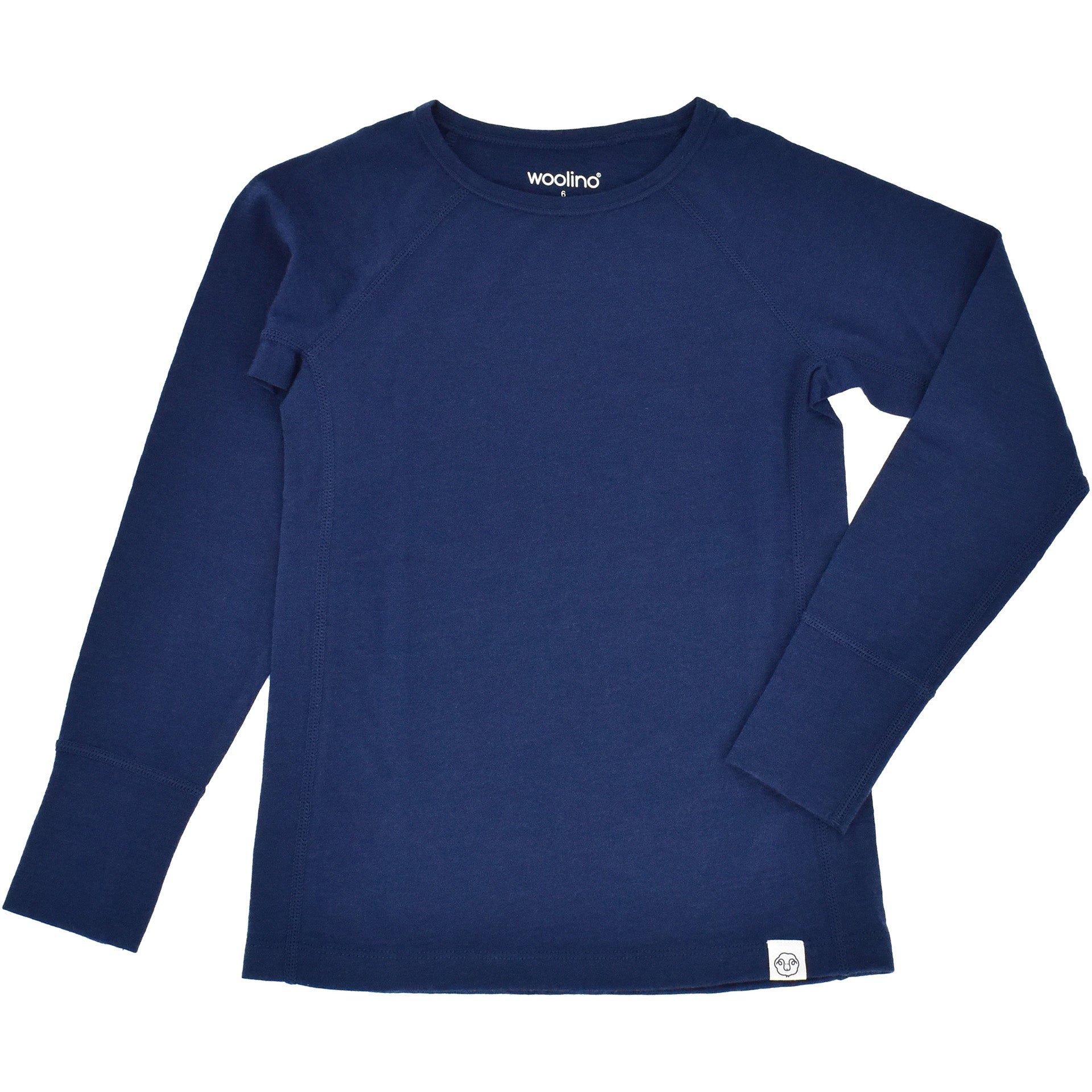 Alternative view of Kids Merino Wool Base Layer, Long Sleeve Top, Deep Blue