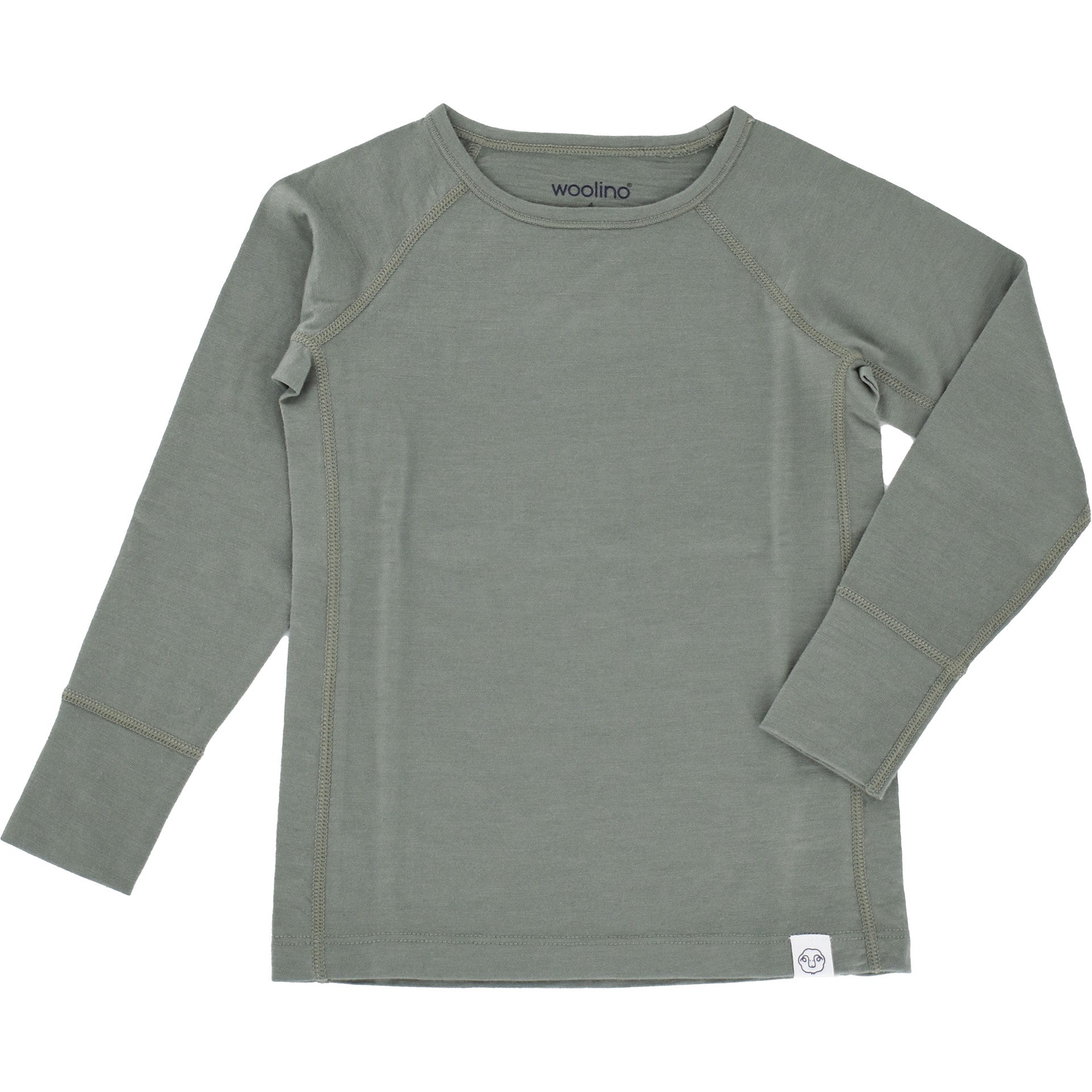 Alternative view of Kids Merino Wool Base Layer, Long Sleeve Top, Sage