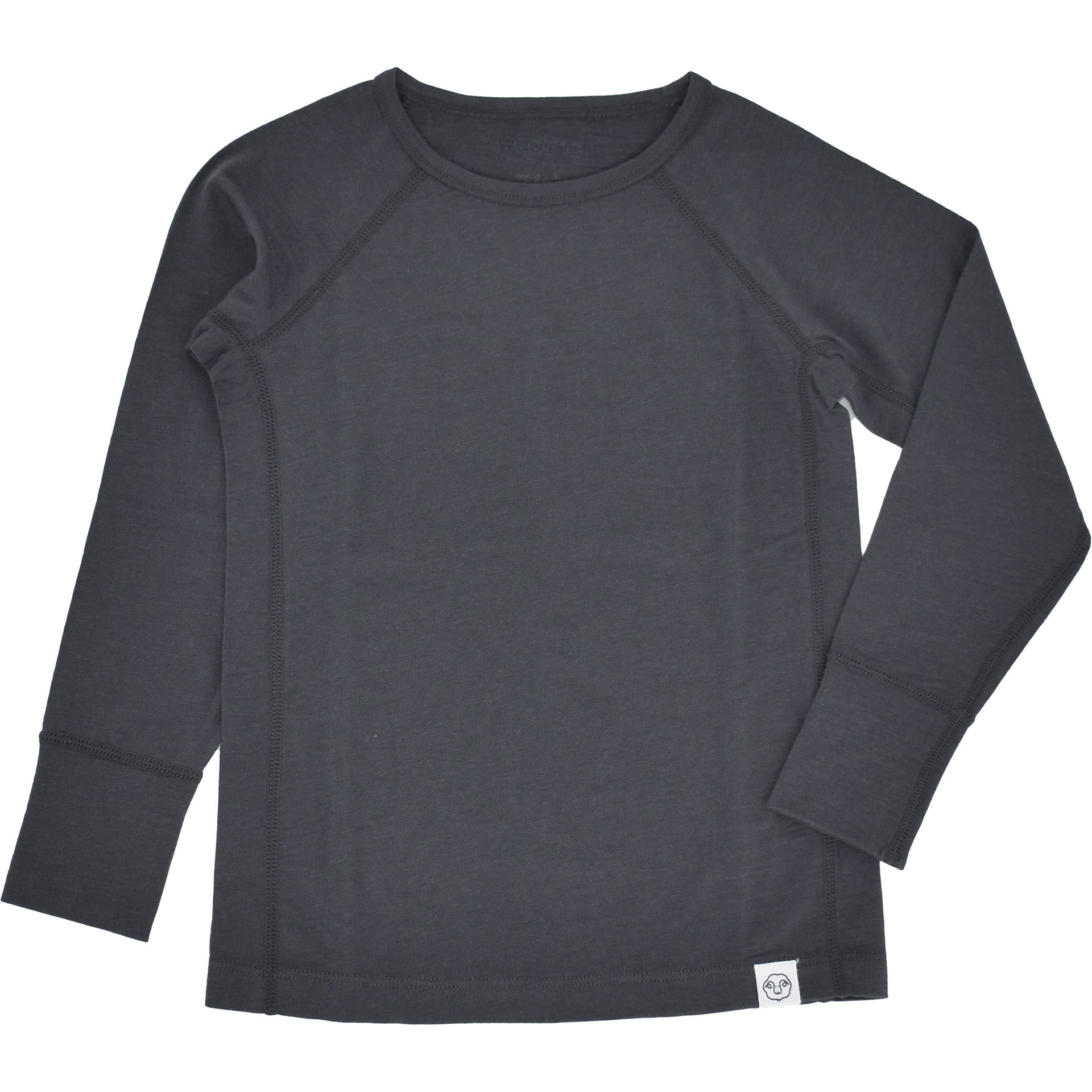 Alternative view of Kids Merino Wool Base Layer, Long Sleeve Top, Storm Gray