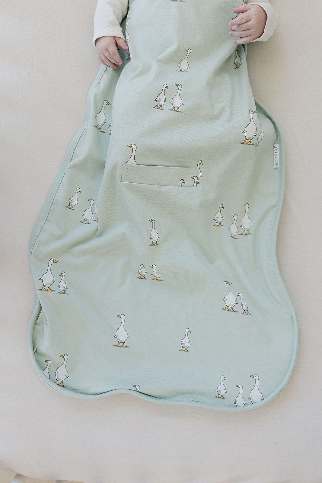 Alternative view of Ecolino® Adjustable Baby Sleep Bag, Organic Cotton, Universal Size: 2 Months - 2 Years, Goose