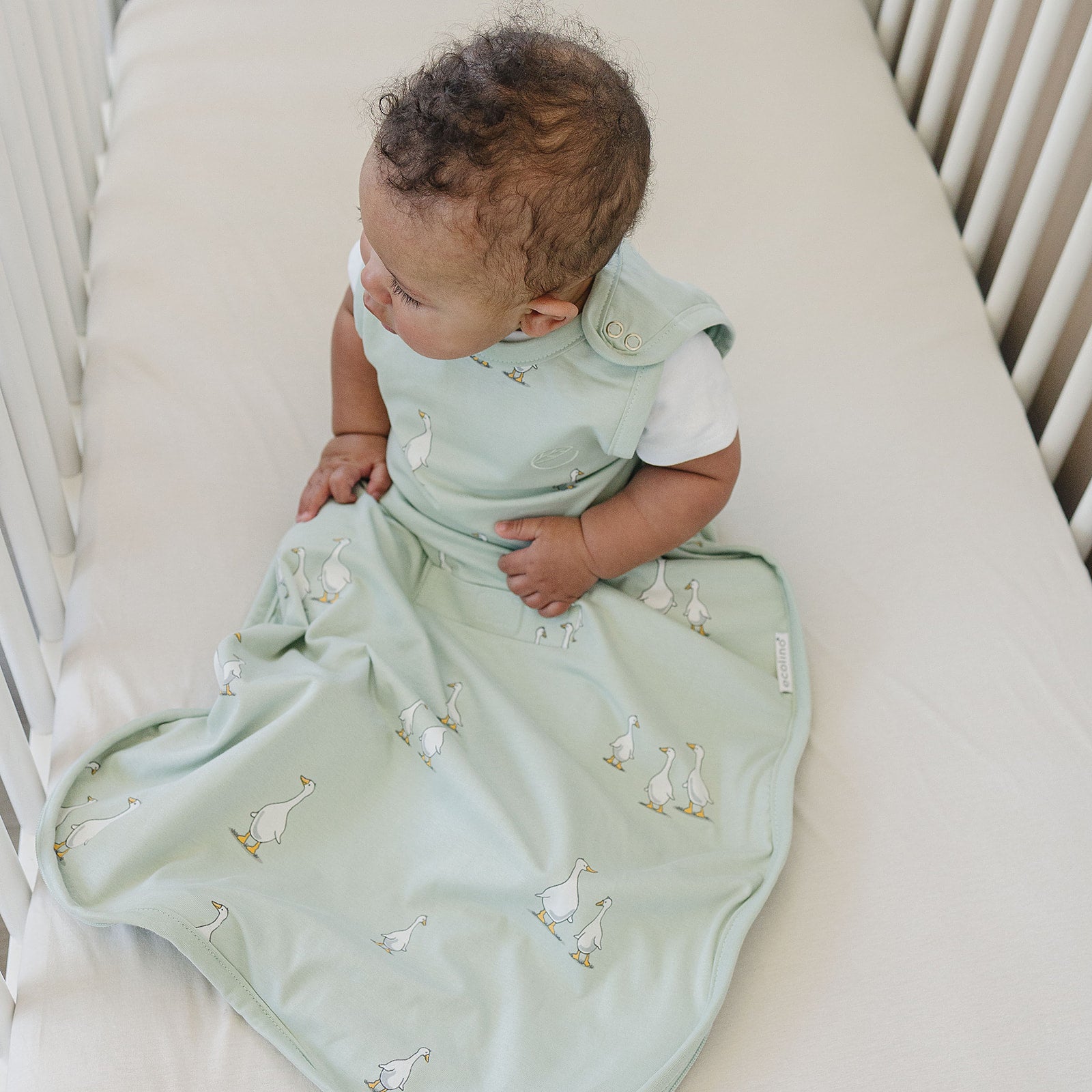 Alternative view of Ecolino® Adjustable Toddler Sleep Bag, Organic Cotton, Universal Size: 2 - 4 Years, Goose