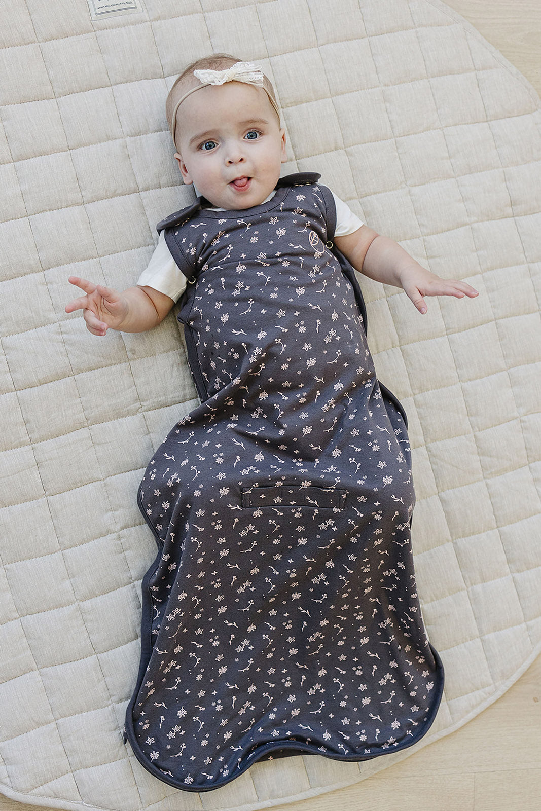 Alternative view of Ecolino® Adjustable Baby Sleep Bag, Organic Cotton, Universal Size: 2 Months - 2 Years, Small Flower