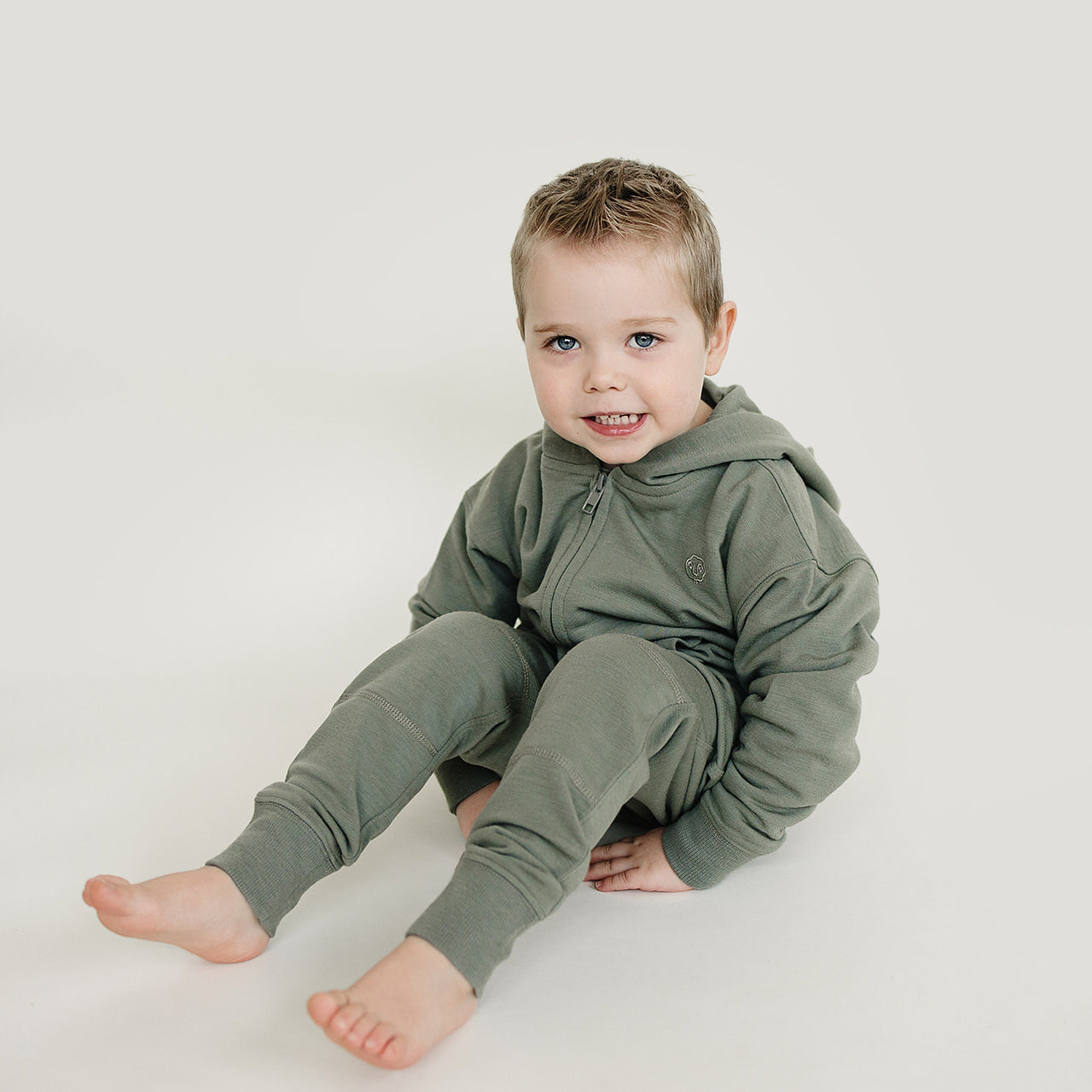 Alternative view of Kids Merino Wool Joggers, Olive