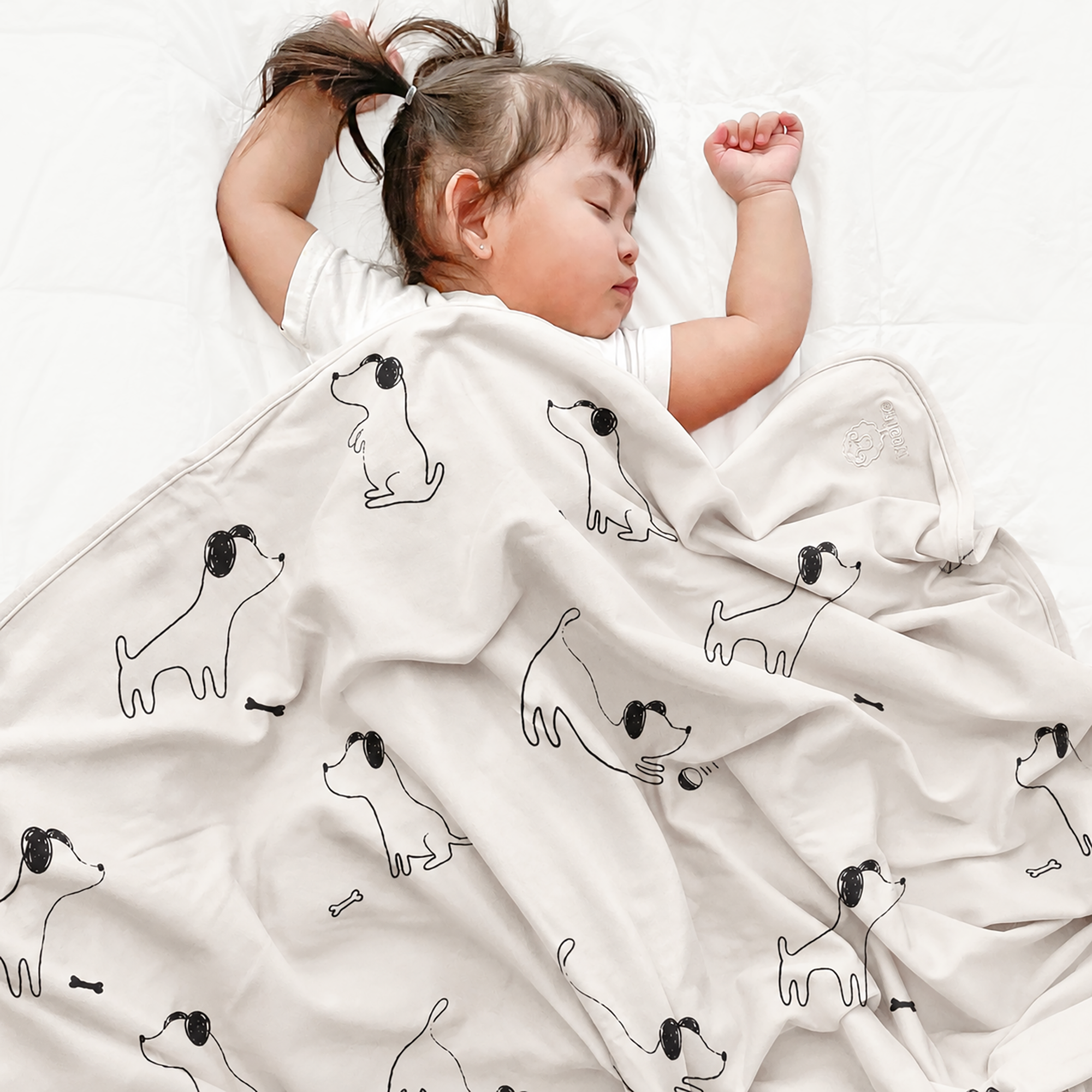 Alternative view of Toddler Blanket, 4 Season® Merino Wool & Organic Cotton Blanket, 52.5" x 40", Puppy