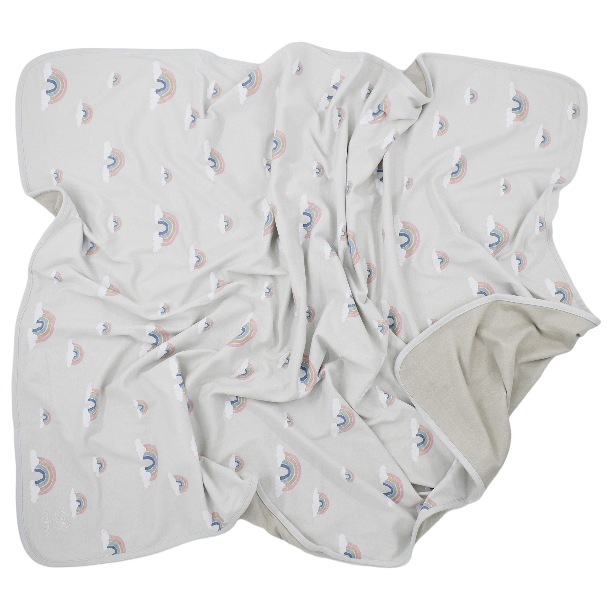 Alternative view of Toddler Blanket, 4 Season® Merino Wool & Organic Cotton Blanket, 52.5" x 40", Rainbow