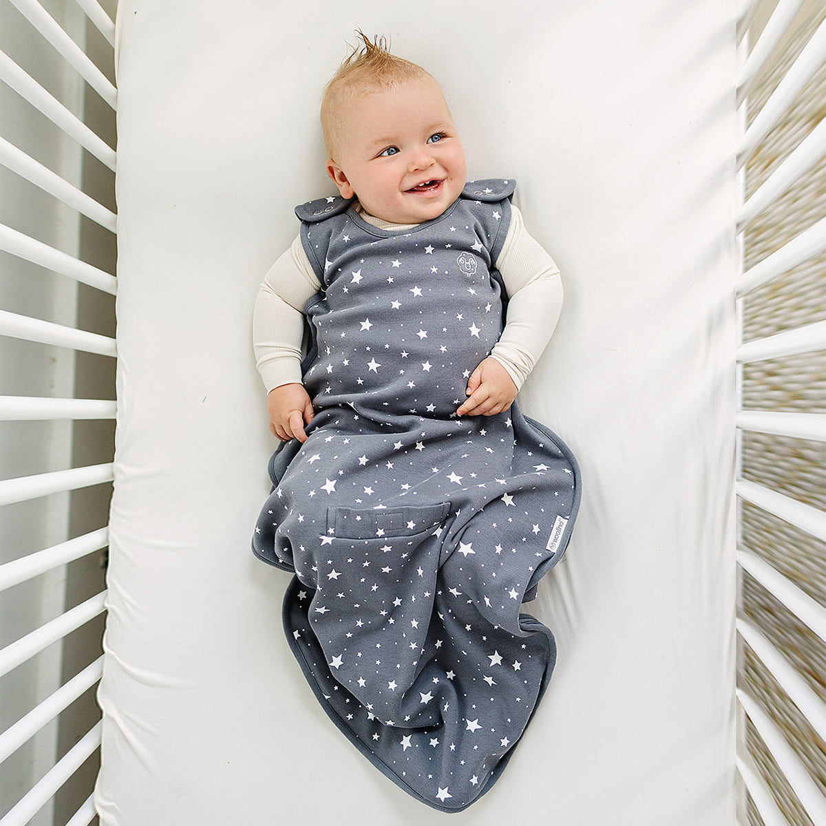 Alternative view of 4 Season® Ultimate Baby Sleep Bag, Merino Wool & Organic Cotton, Star Gray
