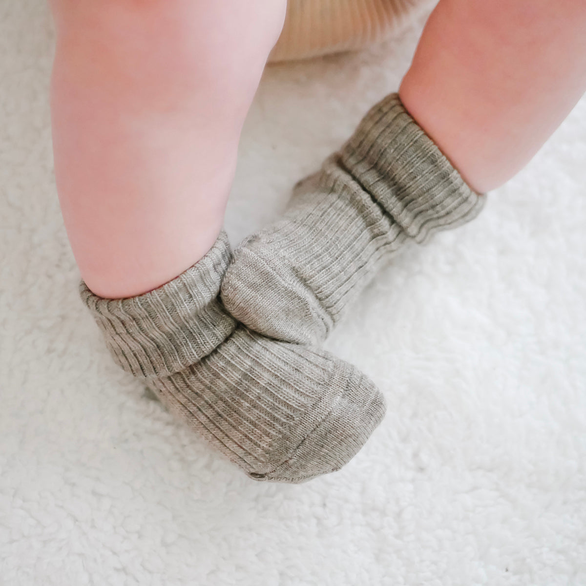 Alternative view of Wool Socks, Baby and Toddler, Brown-Gray & White